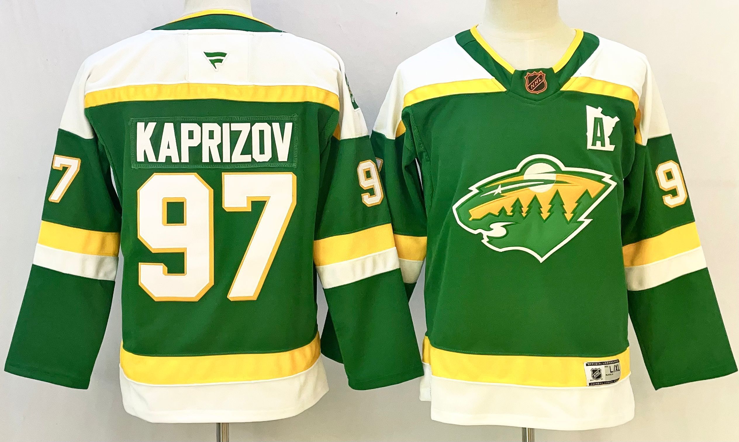 Youth Minnesota Wild #97 Kaprizov Green 2026 Adidias NHL Jersey style 001